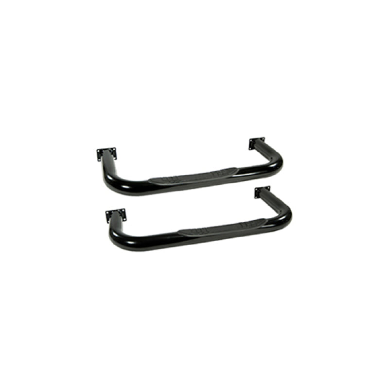 Rugged Ridge 3in Round Tube Side Steps Black 76-83 CJ5 Side Steps Rugged Ridge