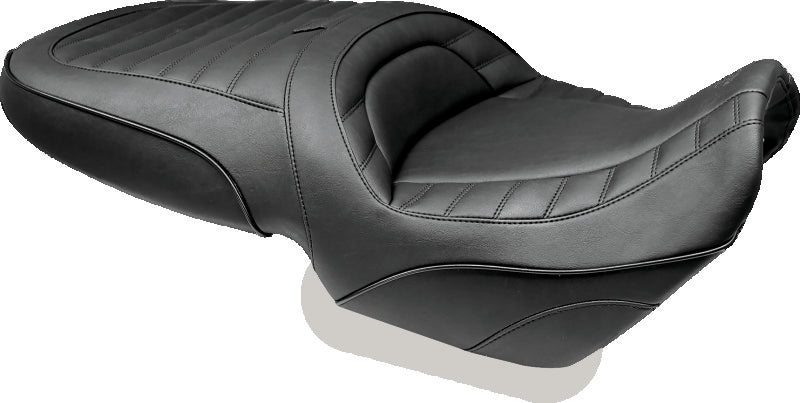 Mustang 08-21 Harley Electra Glide Std, Rd Glide, Rd King, Str Glide Touring Backrest Regal -Black Backrests Mustang Motorcycle