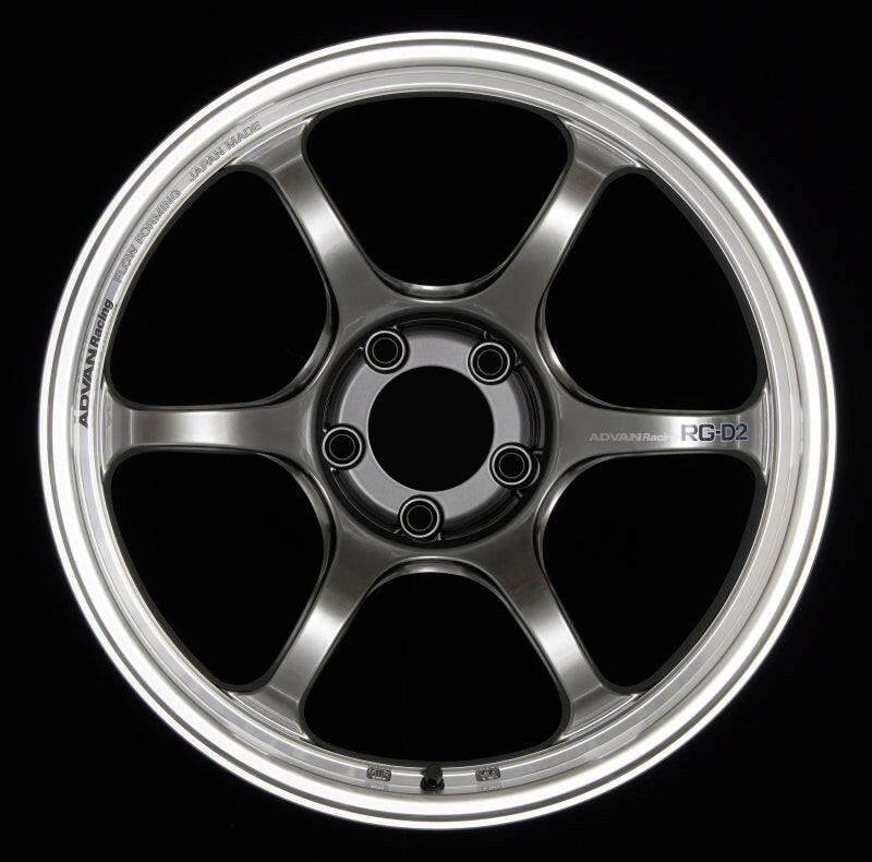 Advan RG-D2 18x9.5 +22 5x114.3 Machining and Racing Hyper Black Wheel Wheels - Cast Advan