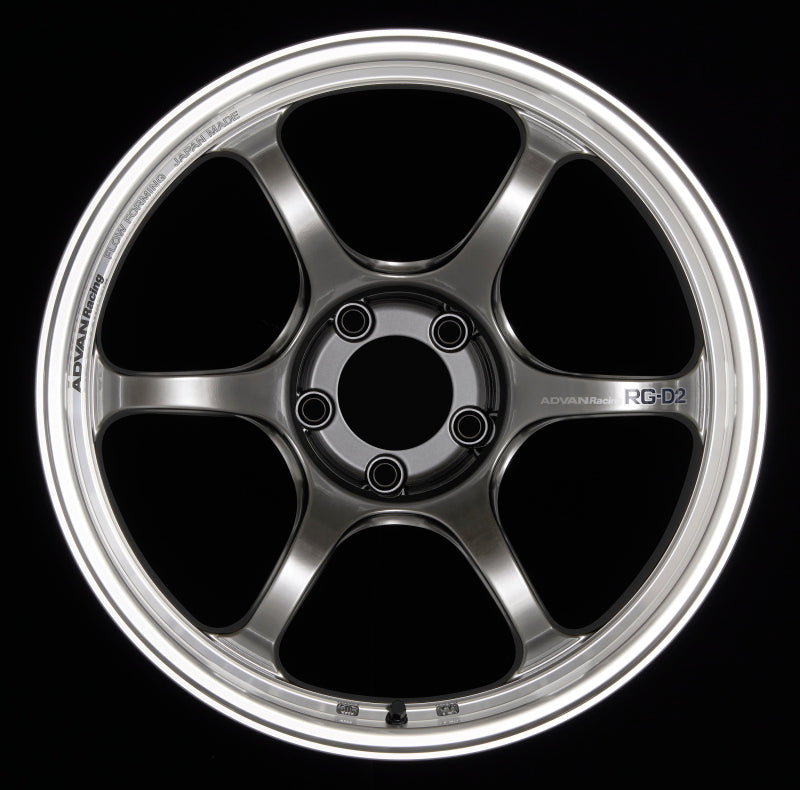 Advan RG-D2 18x10.5 +15 5x114.3 Machining and Racing Hyper Black Wheel Wheels - Cast Advan