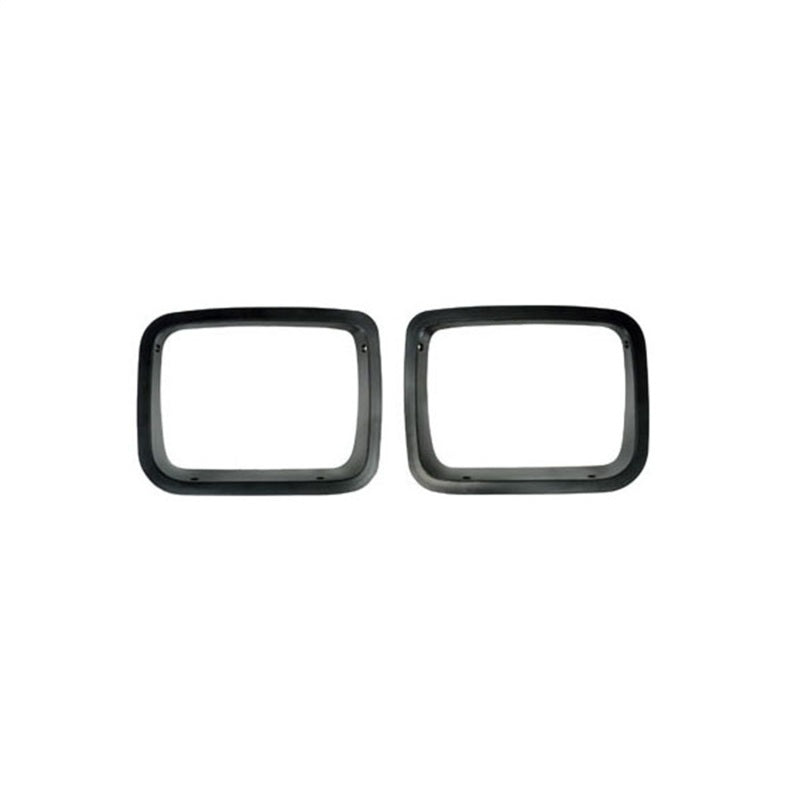 Rugged Ridge Headlight Bezels Black 87-95 Jeep Wrangler YJ Light Mounts Rugged Ridge