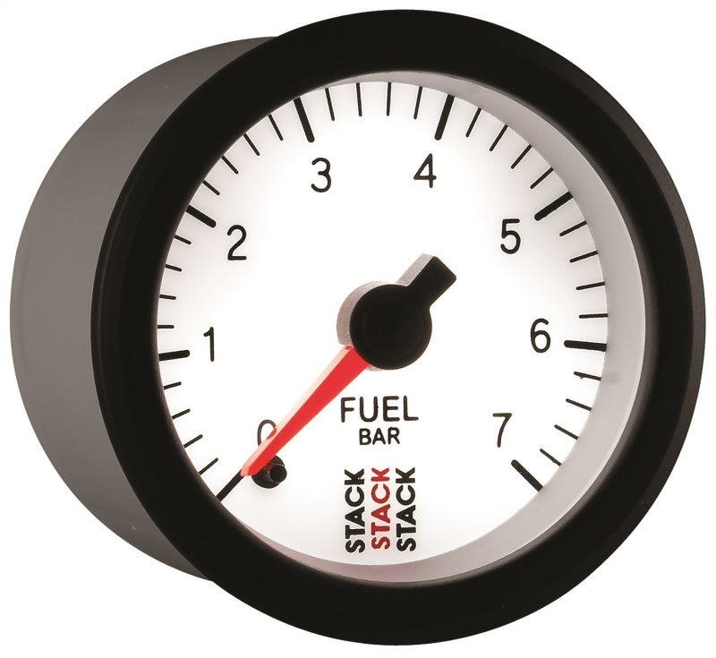 Autometer Stack 52mm 0-7 Bar M10 Male Pro Stepper Motor Fuel Pressure Gauge - White Gauges AutoMeter