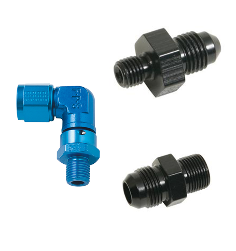 Fragola -4AN x 12 Degree x 1.0 Adapter - Black Fittings Fragola