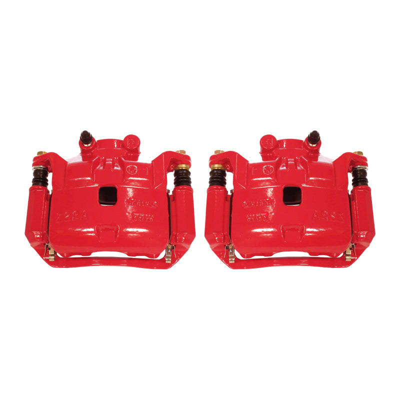 Power Stop 12-18 Nissan Versa Front Red Calipers w/Brackets - Pair Brake Calipers - Perf PowerStop