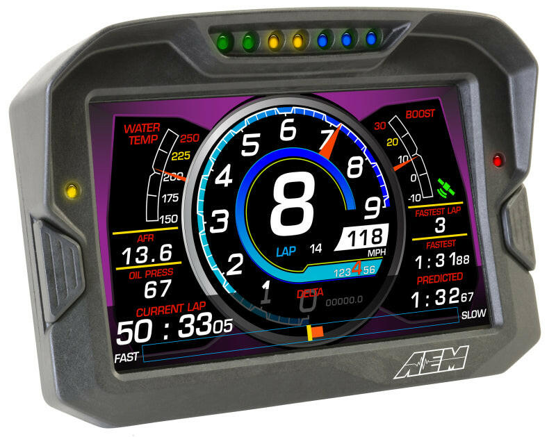 AEM CD-7 Non Logging GPS Enabled Race Dash Carbon Fiber Digital Display w/o VDM (CAN Input Only) Gauges AEM