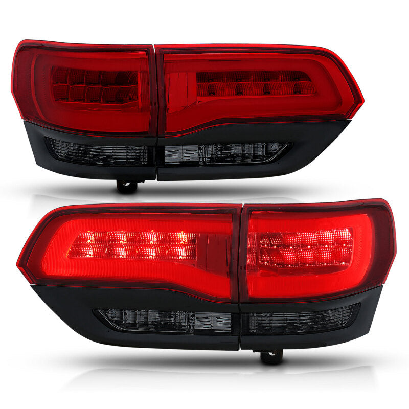ANZO 2014-2016 Jeep Grand Cherokee LED Taillights Red/Smoke Tail Lights ANZO