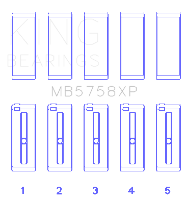 King Engine Bearings Peugeot Ep6 1.6L/BMW N14B16C (Size STDX) Main Bearing Set Bearings King Engine Bearings