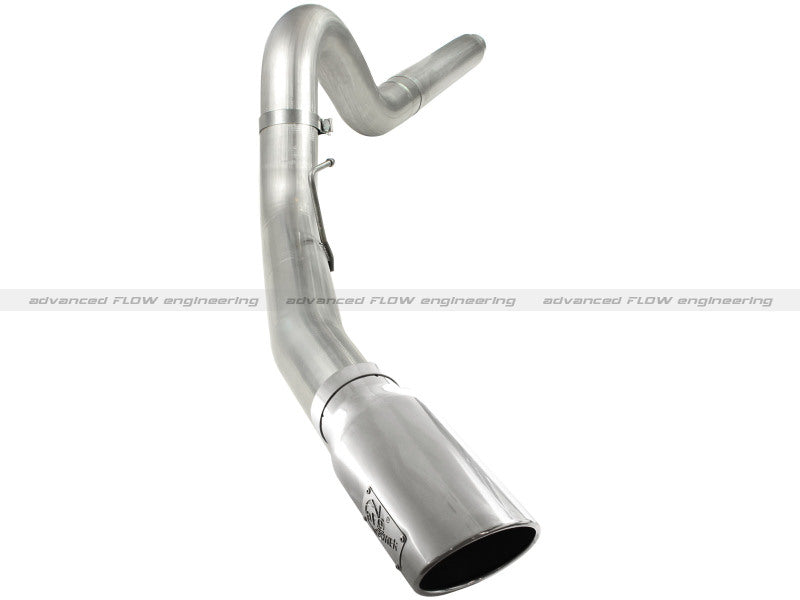 aFe MACHForce XP 5in DPF-Back Stainless Steel Exh Sys, polished tip,Ford Diesel Trucks 08-10 V8-6.4L DPF Back aFe