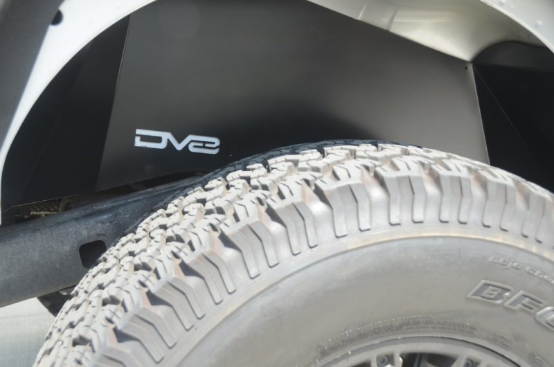 DV8 Offroad 07-18 Jeep Wrangler JK Rear Aluminum Inner Fender - Black Wheel Well Liners DV8 Offroad