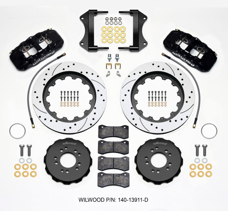 Wilwood AERO6 Front Hat Kit 15.00 Drilled 2014-up Corvette C7 w/Lines Big Brake Kits Wilwood
