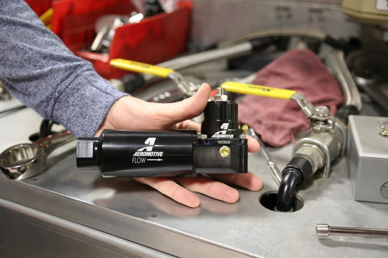 Aeromotive Regulator Filter Combo Carb Adjustable 3PSI-20PSI for 250PGH Fuel Pressure Regulators Aeromotive