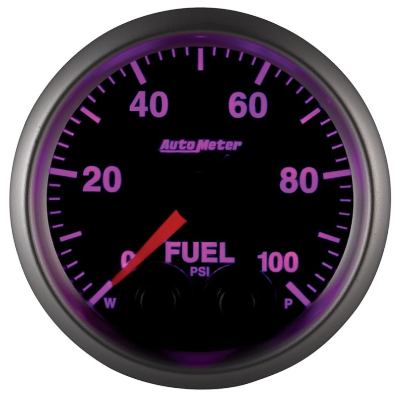 Autometer Elite 52mm 0-100 PSI Fuel Pressure Peak & Warn w/ Electronic Control Gauge Gauges AutoMeter