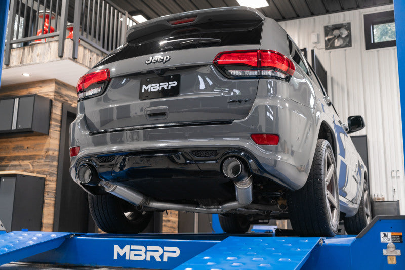 MBRP 2012+ Jeep Grand Cherokee SRT 6.4L 3in Dual Rear Exit T304SS Catback Exhaust - CF Tips Catback MBRP