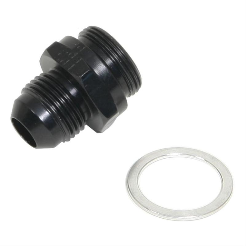 Fragola -8AN x 7/8-20 Male Adapter-Dual Feed - Black Fittings Fragola