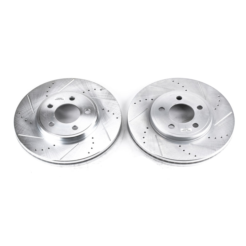 Power Stop 03-11 Ford Crown Victoria Front Evolution Drilled & Slotted Rotors - Pair Brake Rotors - Slot & Drilled PowerStop
