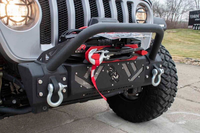Fishbone Offroad 07-18 Jeep Wrangler JK Barracuda Modular Front Bumper - Base Bumpers - Steel Fishbone Offroad
