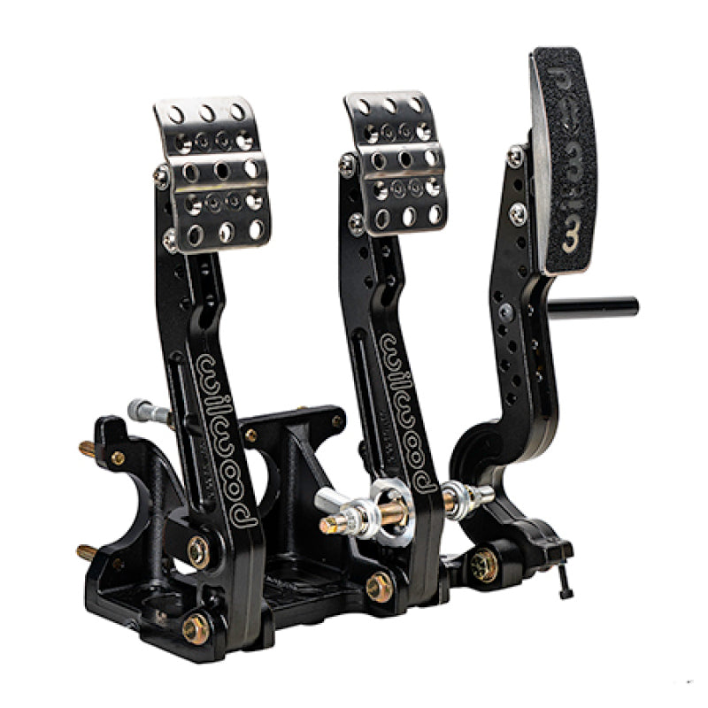 Wilwood Adjustable Tru-Bar Brake, Clutch, Throttle - Floor Mount - 4.75-5.75:1 Pedals Wilwood