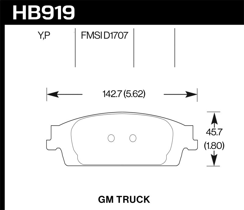 Hawk 14-18 Chevy Silverado Street LTS Rear Brake Pads Brake Pads - OE Hawk Performance