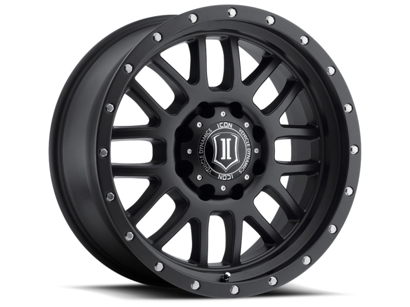 ICON Alpha 20x9 5x150 16mm Offset 5.625in BS 110.1mm Bore Satin Black Wheel Wheels - Cast ICON