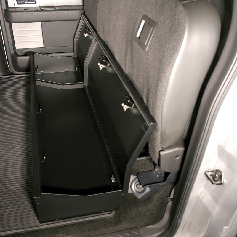 Tuffy Ford F150 Supercrew Underseat Lockbox Full Length W/ Keyed Lock Cargo Boxes & Bags Tuffy Products