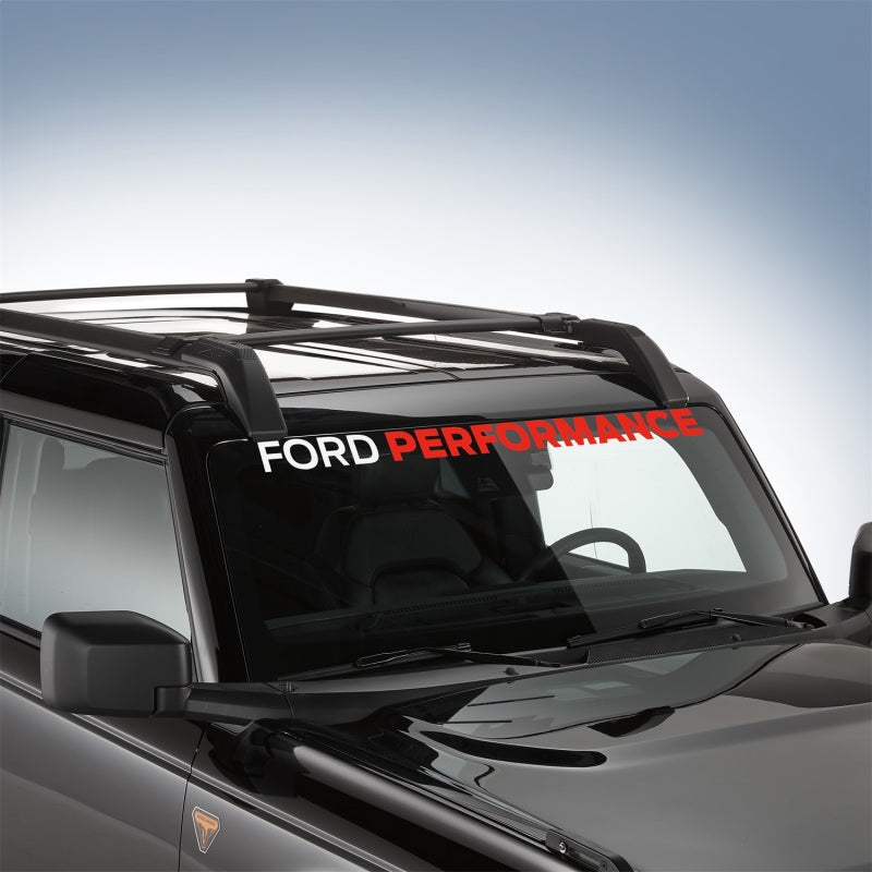 Ford Racing Ford Performance Bronco Windshield Banner - White/Red Stickers/Decals/Banners Ford Racing