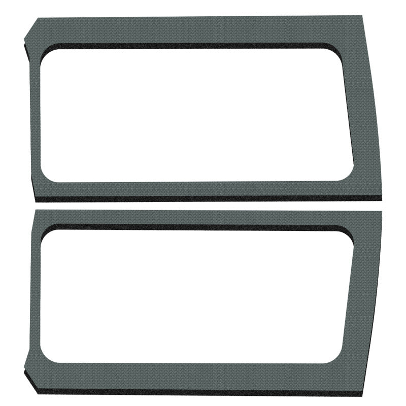 DEI 18-23 Jeep Wrangler JL 2-Door Boom Mat Rear Side Window Trim - 2 Piece - Gray Hard Top Accessories DEI