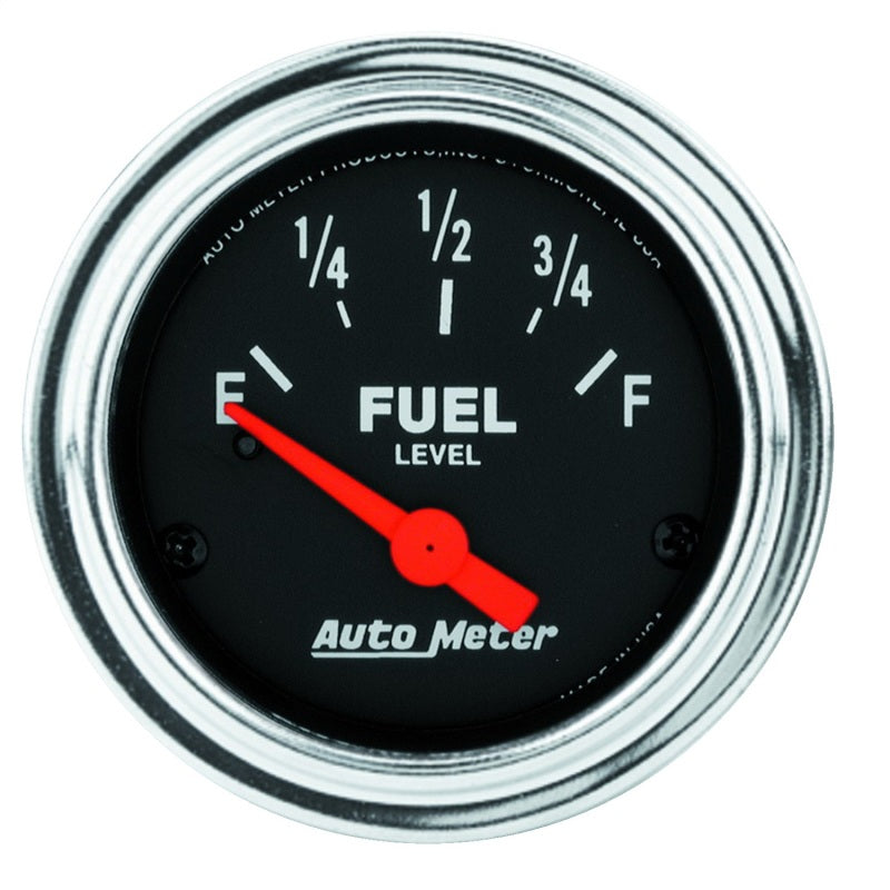 Autometer Traditional Chrome 52mm Short Sweep 0 Ohm - 90 Ohm Full Electrical Fuel Level Gauge Gauges AutoMeter