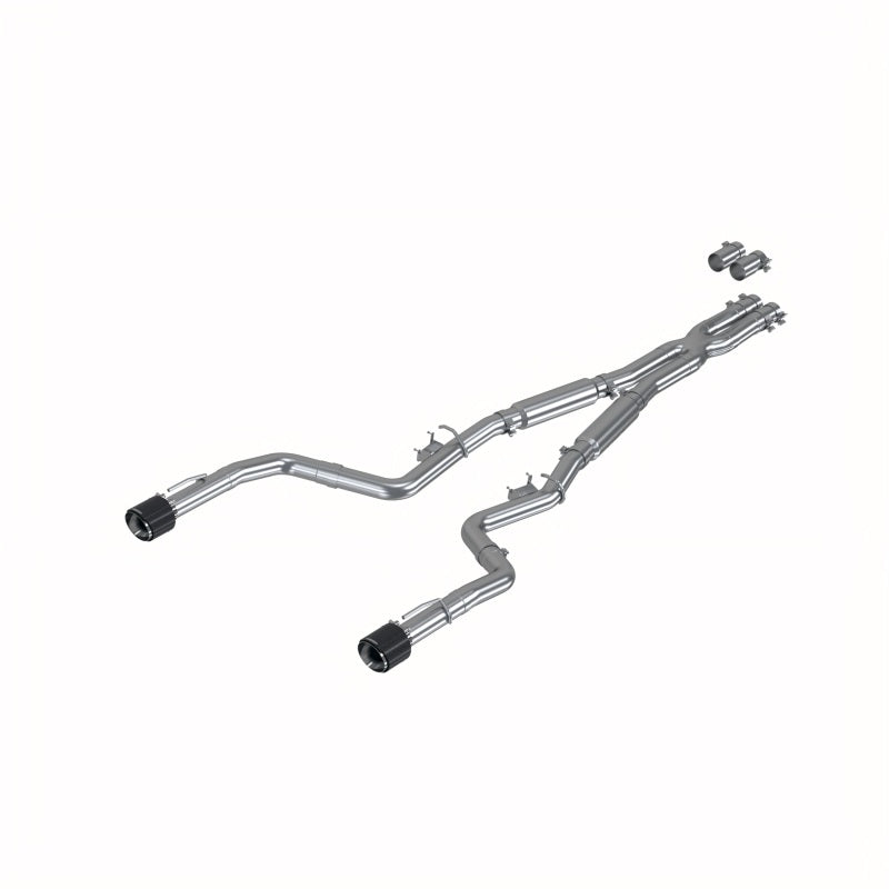 MBRP 17-21 Charger 5.7/6.1/6.4L 3in Dual Rear Exit SS Catback Exhaust w/ Carbon Fiber Tips Catback MBRP