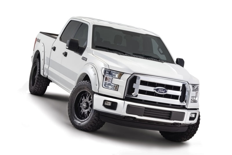 Bushwacker 16-17 Ford F-150 Styleside Pocket Style Flares 4pc 78.9/67.1/97.6in Bed - Oxford White Fender Flares Bushwacker