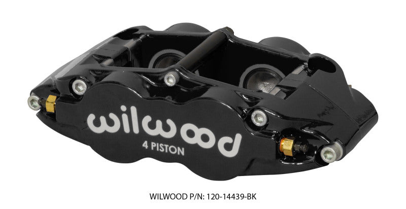 Wilwood Caliper Forged Narrow Superlite FNSL4R-DS Dust Seal 1.25/1.25 1.10in Rotor Width - Black Brake Calipers - Perf Wilwood
