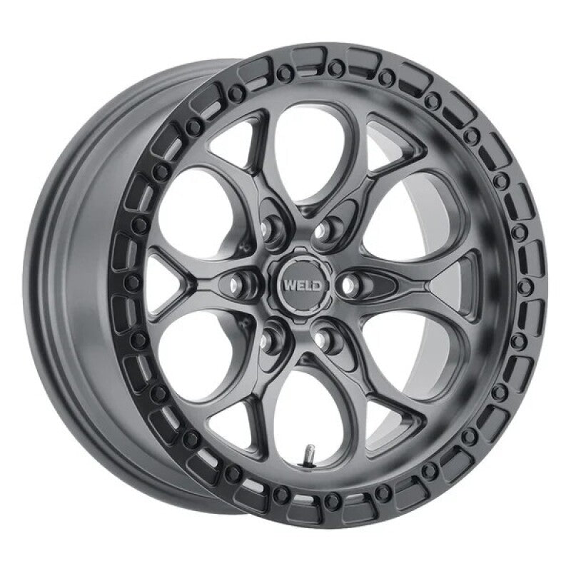 Weld Off-Road W107 Ledge 17x9 6x135 BP 0mm ET 5in BS 87.1mm Bore Satin Gun / Black Ring Wheel Wheels - Cast Weld