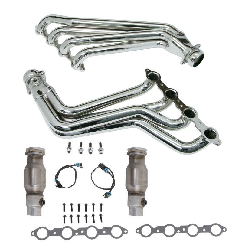 BBK 10-15 Camaro LS3 L99 Long Tube Exhaust Headers With Converters - 1-3/4 Chrome Headers & Manifolds BBK