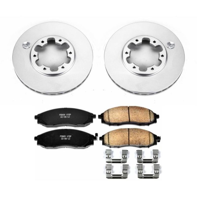 Power Stop 03-04 Nissan Frontier Front Z17 Evolution Geomet Coated Brake Kit Brake Kits - Performance Blank PowerStop