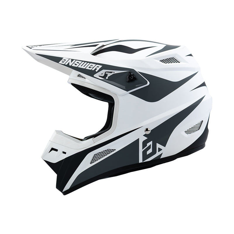 Answer 26 AR1 Mototown Helmet Glossy White/Grey/Black Youth - Small Helmets and Accessories Answer