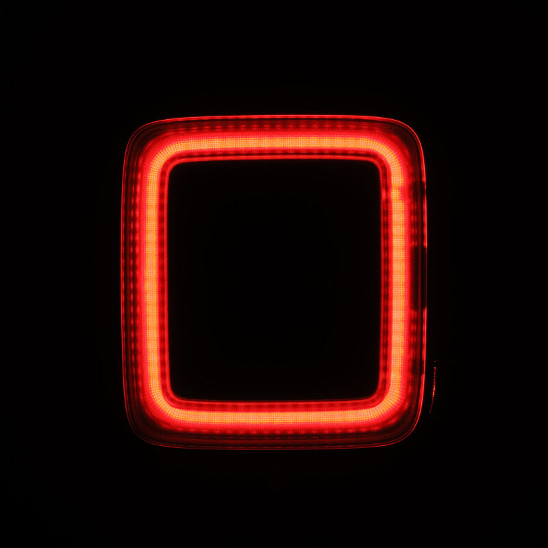 AlphaRex 18-23 Jeep Wrangler JL NOVA Prismatic LED Taillights Alpha-Black Tail Lights AlphaRex