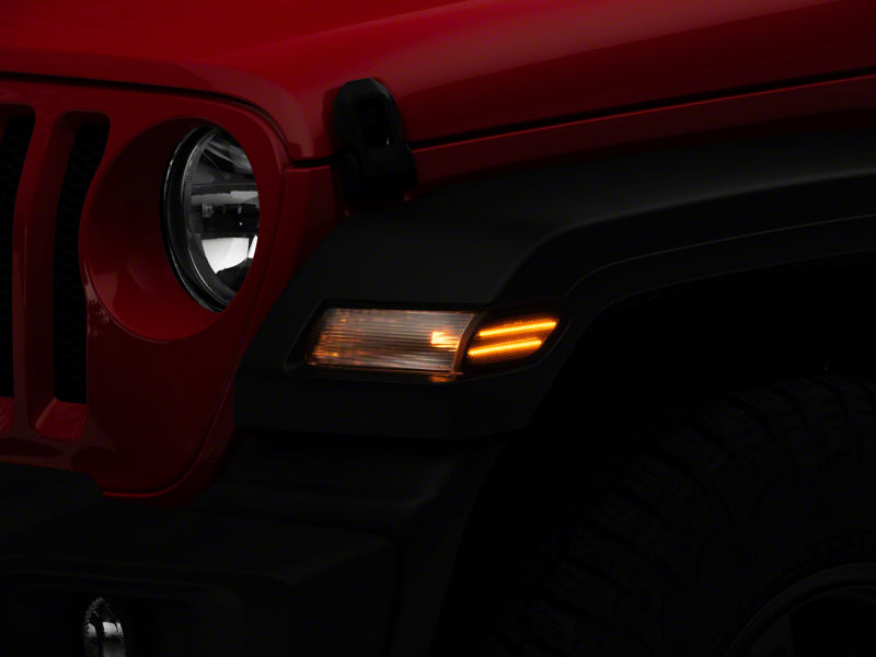 Raxiom 18-23 Jeep Wrangler JL Axial Series LED Fender Flare Marker Lights- Smoked Light Accessories and Wiring Raxiom