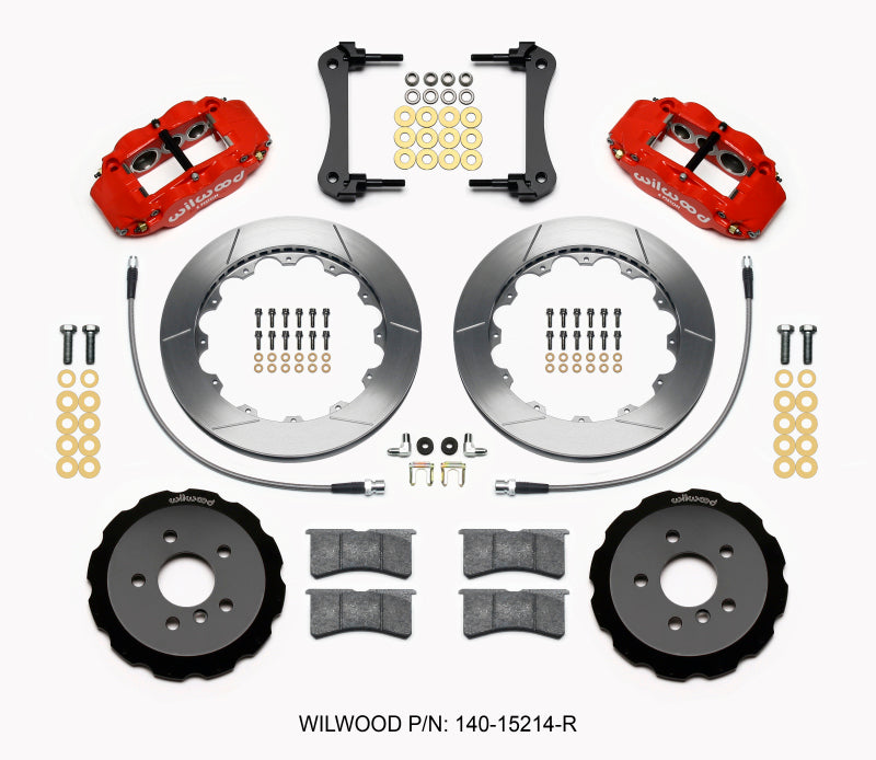 Wilwood Narrow Superlite 6R Front Hat Kit 12.88in Red 2014-2015 Mini Cooper w/Lines Big Brake Kits Wilwood