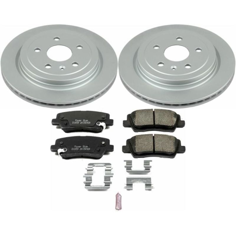 Power Stop 14-18 Cadillac CTS Rear Z17 Evolution Geomet Coated Brake Kit Brake Kits - Performance Blank PowerStop