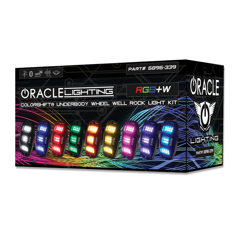 Oracle Underbody RGB+W Wheel Well Rock Light Kit - 4 PCS - ColorSHIFT Light Bars & Cubes ORACLE Lighting