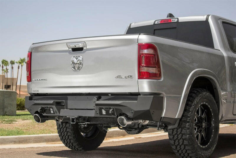 Addictive Desert Designs 2019 Ram 1500 Hammer Stealth Fighter Rear Bumper w/ 6 Sensor Cutouts Bumpers - Steel Addictive Desert Designs