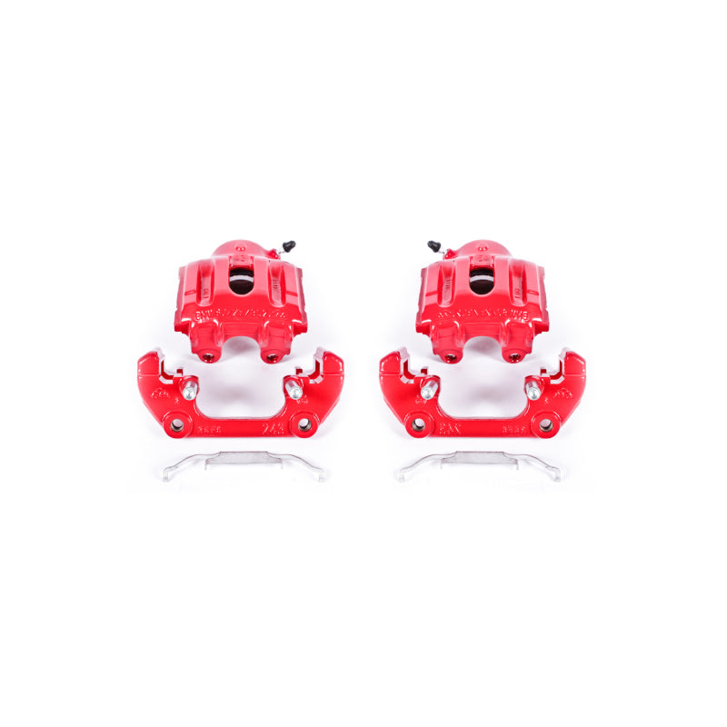 Power Stop 94-95 BMW 540i Front Red Calipers w/Brackets - Pair Brake Calipers - Perf PowerStop