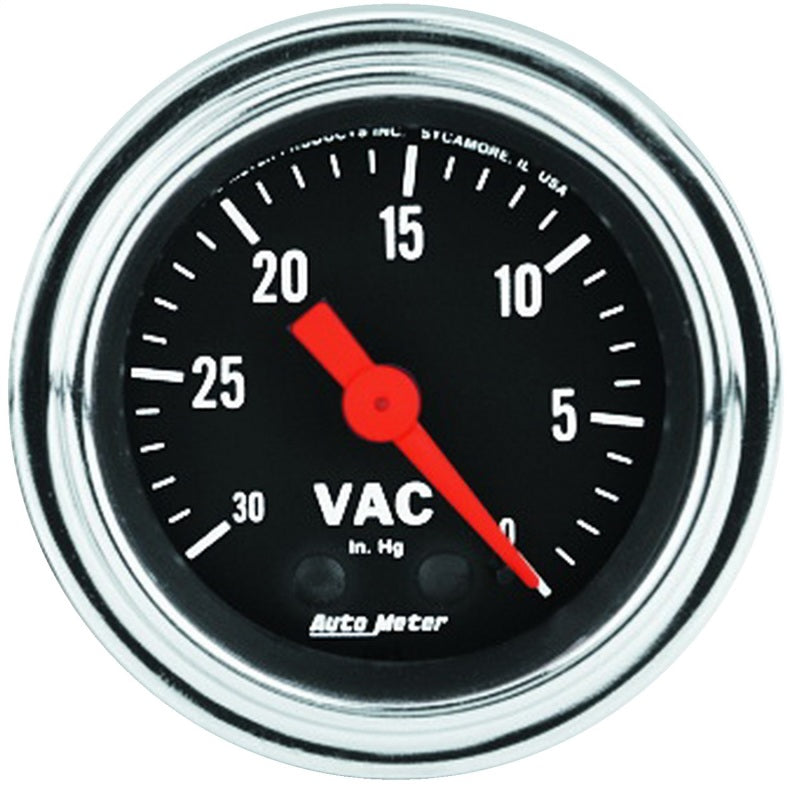 AutoMeter Gauge Vacuum 2-1/16in. 30Inhg Mechanical Traditional Chrome Gauges AutoMeter