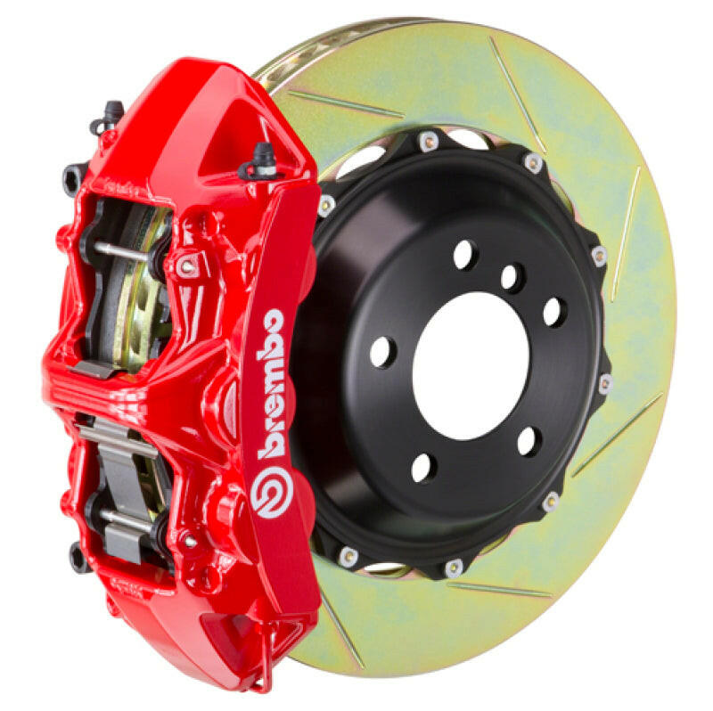 Brembo 14-19 Corvette C7/C7 Z51 Front GT BBK 6 Piston Cast 380x32 2pc Rotor Slotted Type-1-Red Brake Kits - Performance Slot Brembo