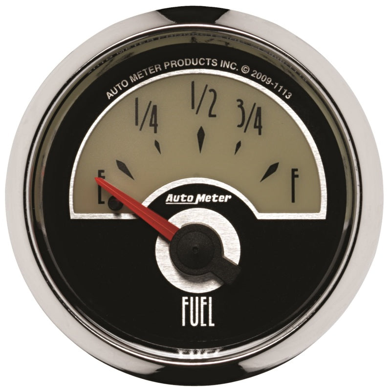 AutoMeter Gauge Fuel Level 2-1/16in. 0 Ohm(e) to 90 Ohm(f) Elec Cruiser Gauges AutoMeter
