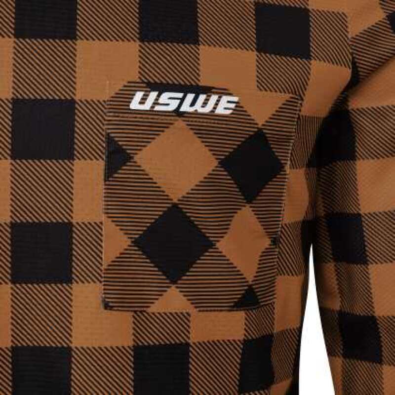 USWE Flannel Long Sleeve Lightweight Off-Road Jersey Bronze - XL Shirts USWE