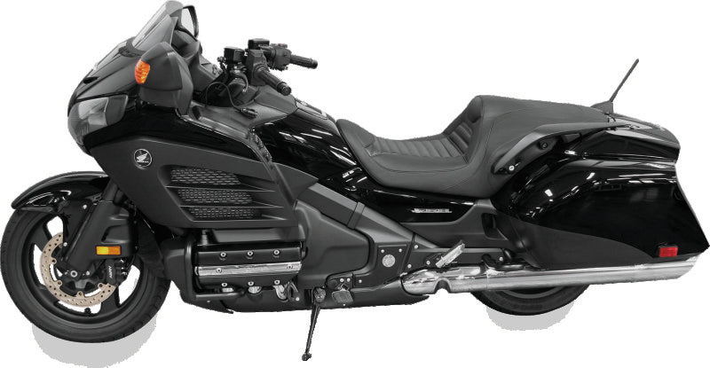 Mustang 13-17 Honda Gold Wing F6B Touring Fastback 1PC Seat Tuck & Roll - Black One-Piece Motorcycle Seats Mustang Motorcycle