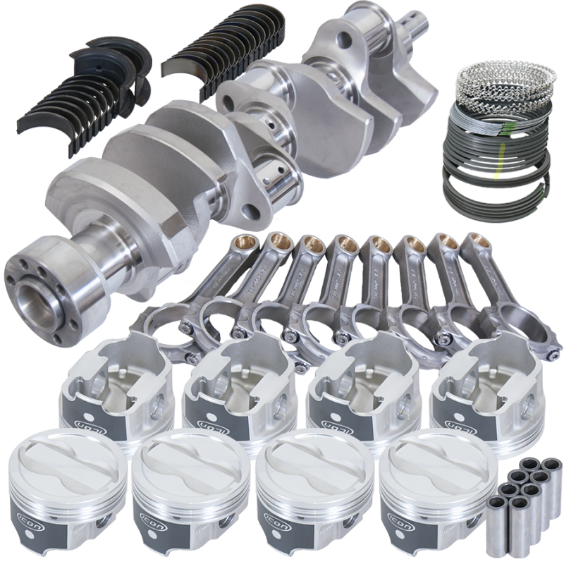 Eagle Chevy LT1 350 1Pc 3.750in Crank 5.700in I-Beam Rods -18cc 4.000in Pistons Rotating Assembly Rotating Assemblies Eagle