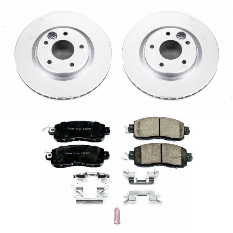 Power Stop 14-17 Nissan Leaf Front Z17 Evolution Geomet Coated Brake Kit Brake Kits - Performance Blank PowerStop