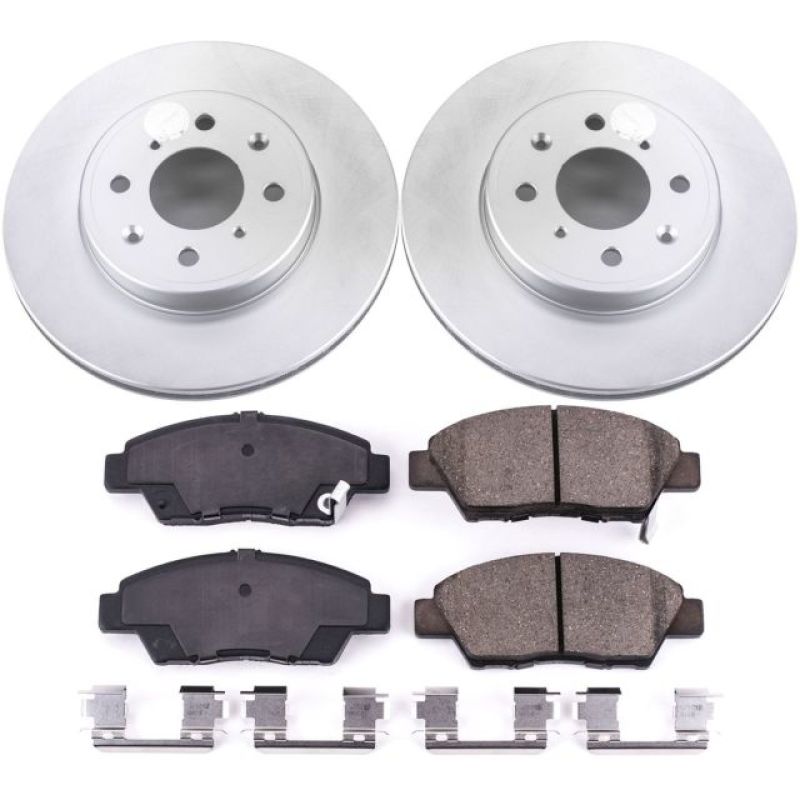 Power Stop 15-19 Honda Fit Front Z17 Evolution Geomet Coated Brake Kit Brake Kits - Performance Blank PowerStop