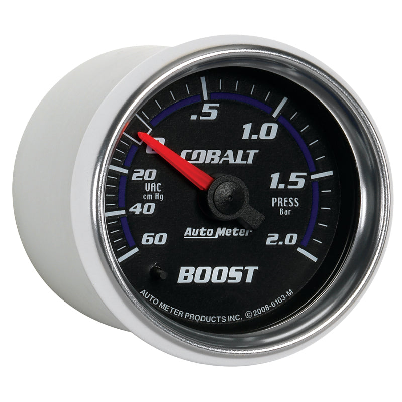 Autometer Cobalt 52mm 2 BAR Mechanical Boost Gauge Gauges AutoMeter